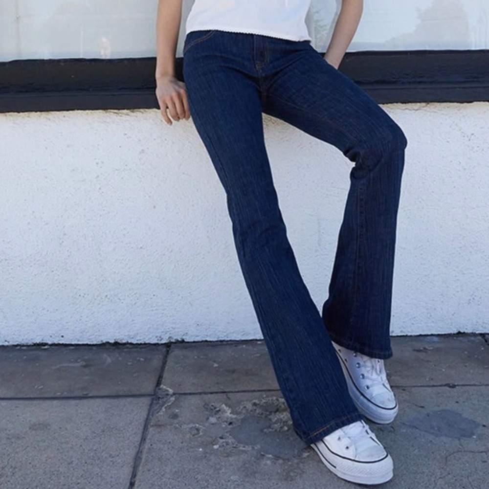 John Galt Dark Blue Melody 90s Low‎ Rise Flare Jeans Womens Small